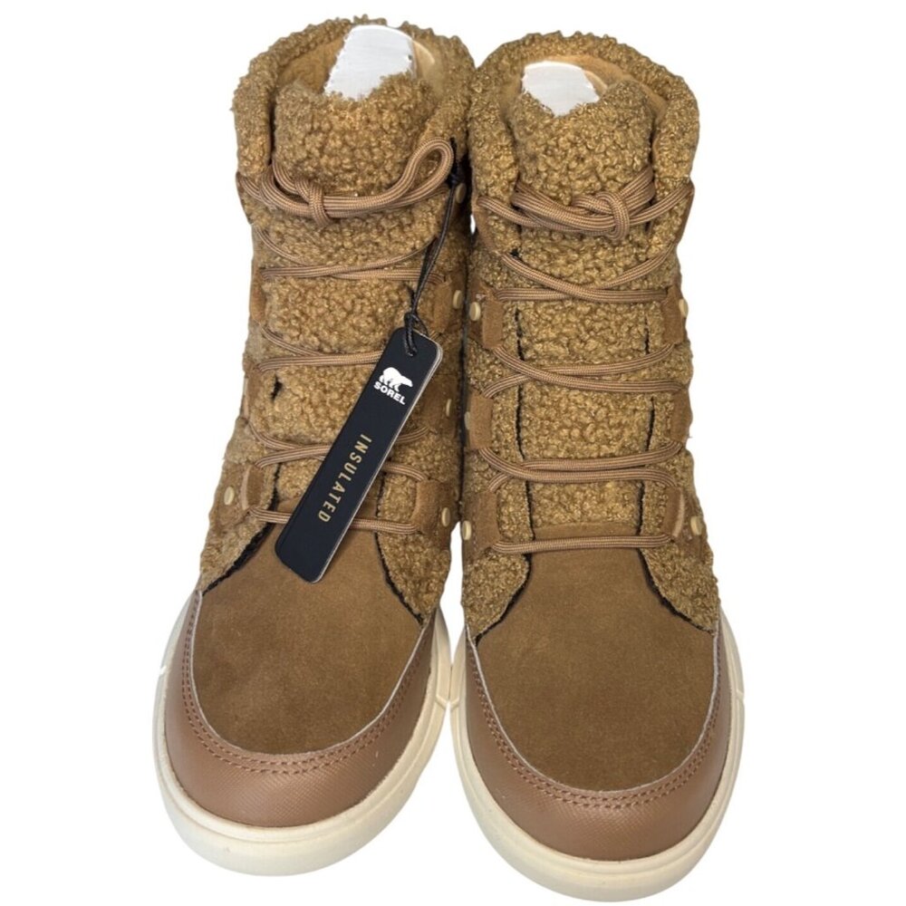 Sorel Explorer II Joan Cozy Winter Boots in Tan with Faux Shearling Upper Size 7 - Picture 5 of 8